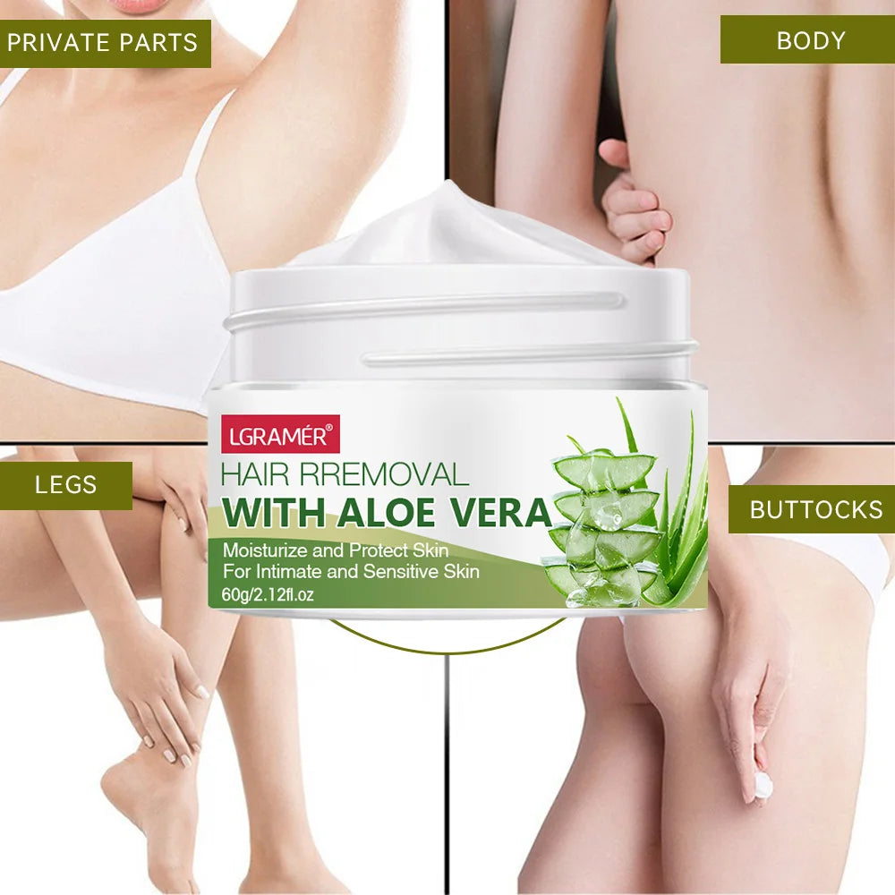 Painless Hair Removal Cream for Men & Women – 30g/60g Peaceful Pleasures Health and Wellness