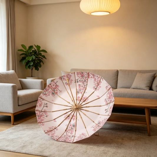 1pc Fresh Style Dual-use Sun Umbrella Anti-UV Sunscreen Rainproof Portable Sunshade Parasol Peaceful Pleasures Health and Wellness