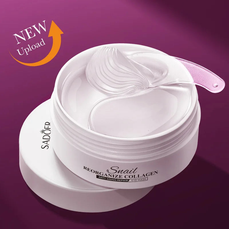 SADOER Snail Collagen Eye Mask 60pcs – Dark Circles & Bags