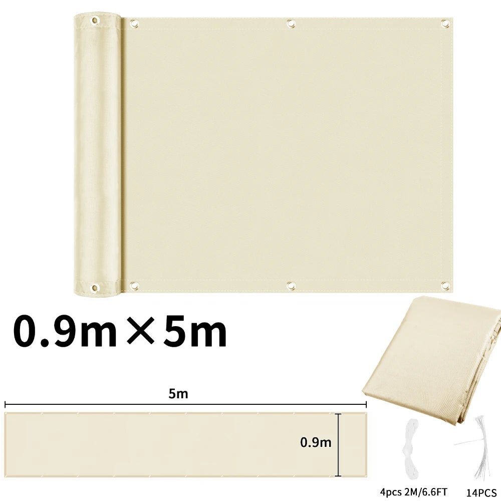 Waterproof Balcony Privacy Screen – UV Protection Fence Cover