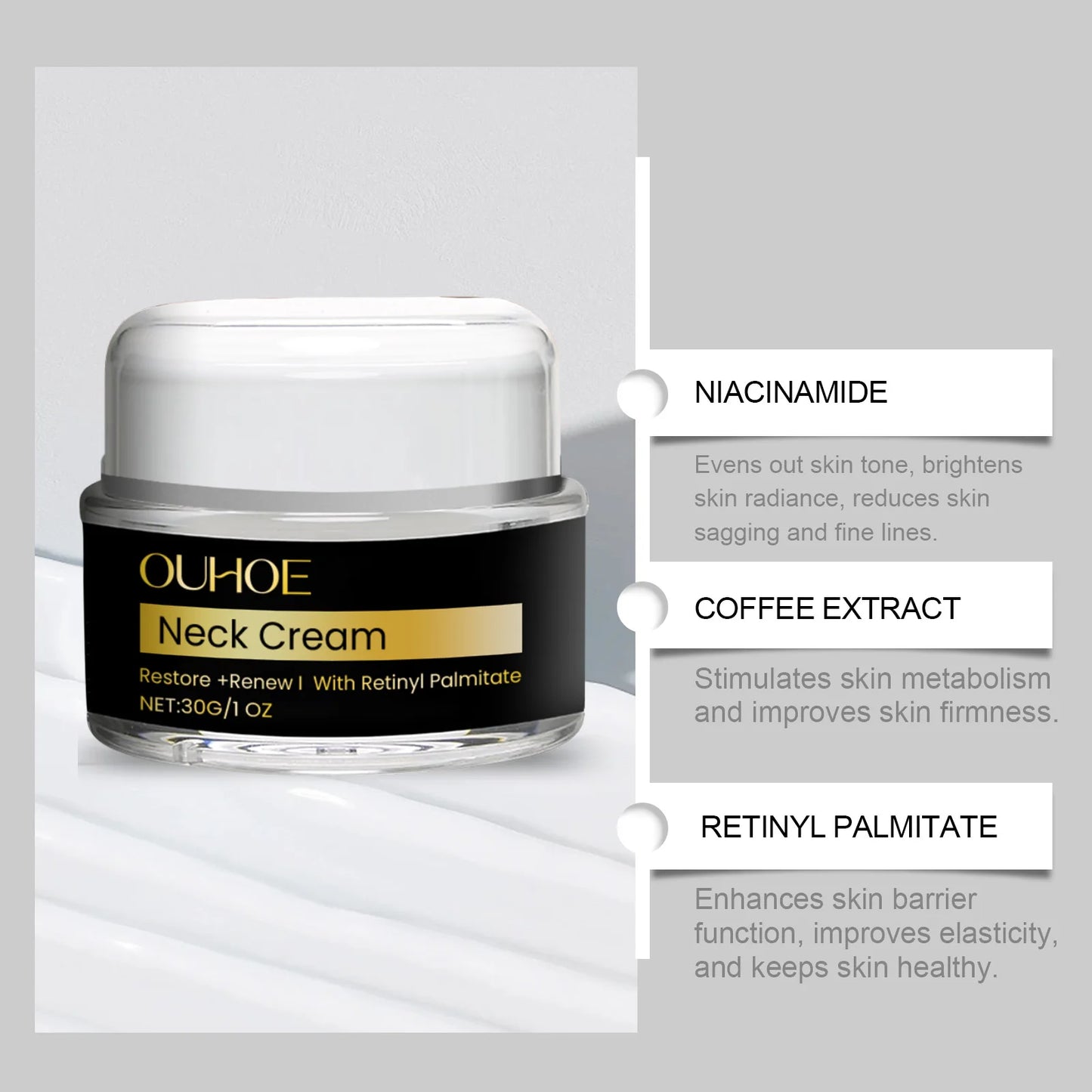 OUHOE Firming Neck Cream – Lift, Tighten & Reduce Fine Lines