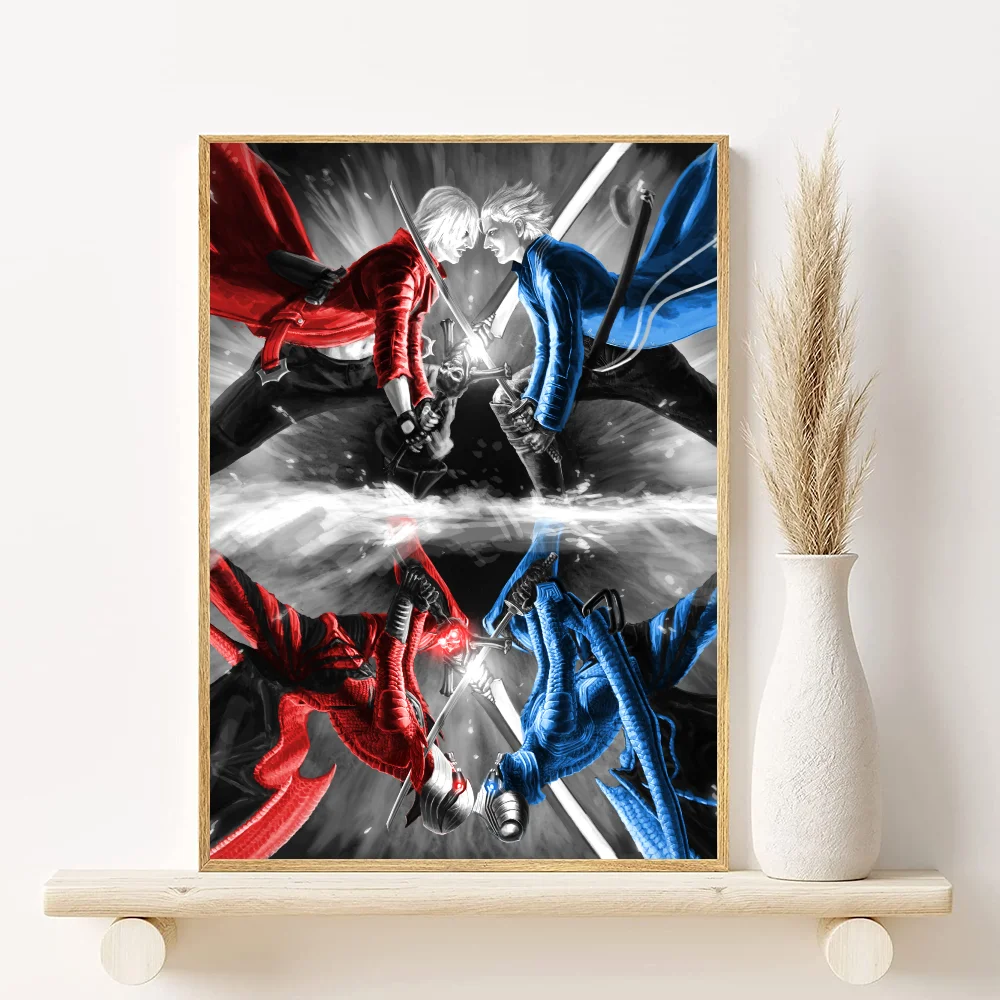 Devil May Cry Anime Poster HD Waterproof PVC Wall Art Decor Anime Wall Poster Peaceful Pleasures Health and Wellness