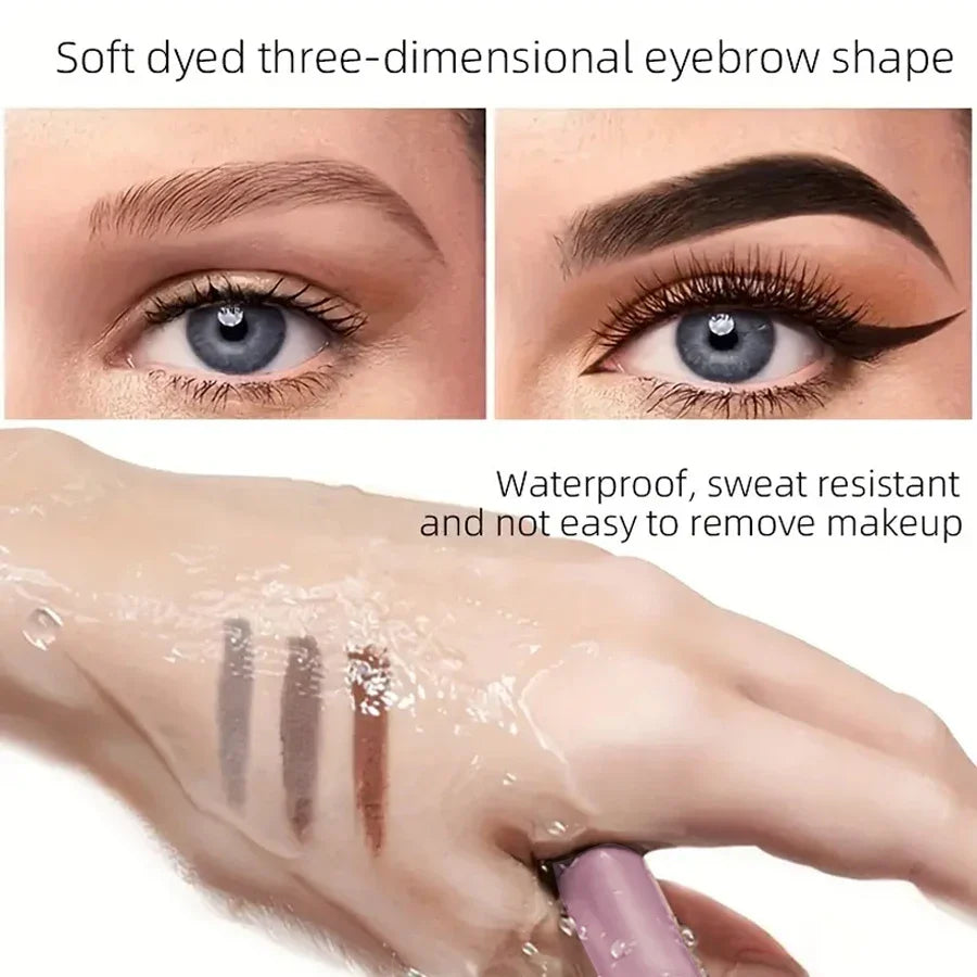 MCD 2-in-1 Waterproof Eyebrow Pencil & Brush Set – 3 Shades