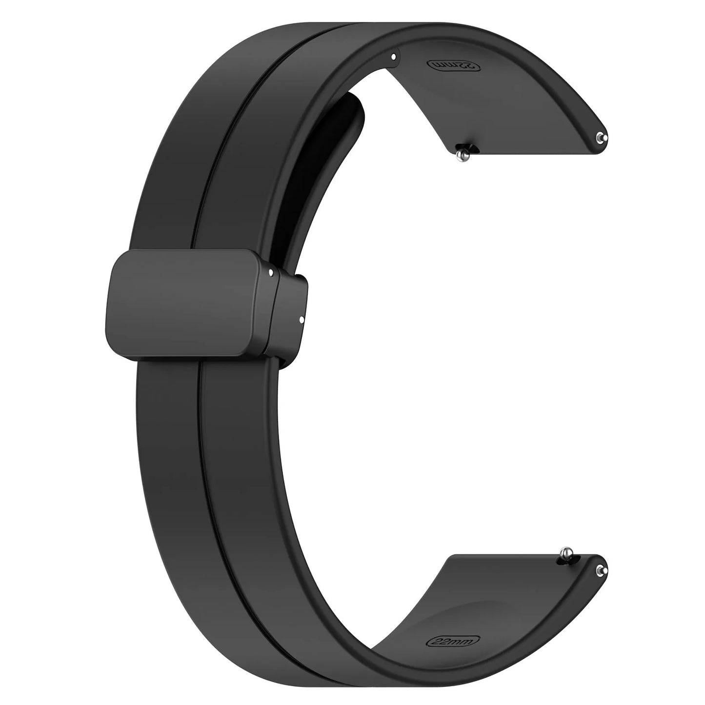 20mm Silicone Magnetic Strap for MoonSwatch – Men & Women Peaceful Pleasures Health and Wellness black 20