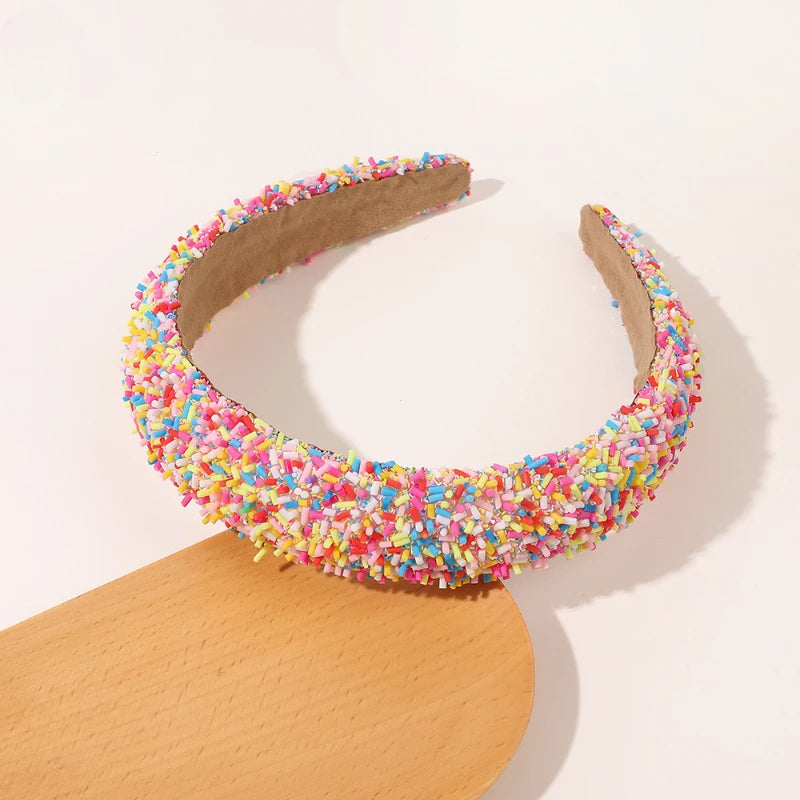 Sponge Padded Hairband Wide Headband Candy Headbands Adult Hair