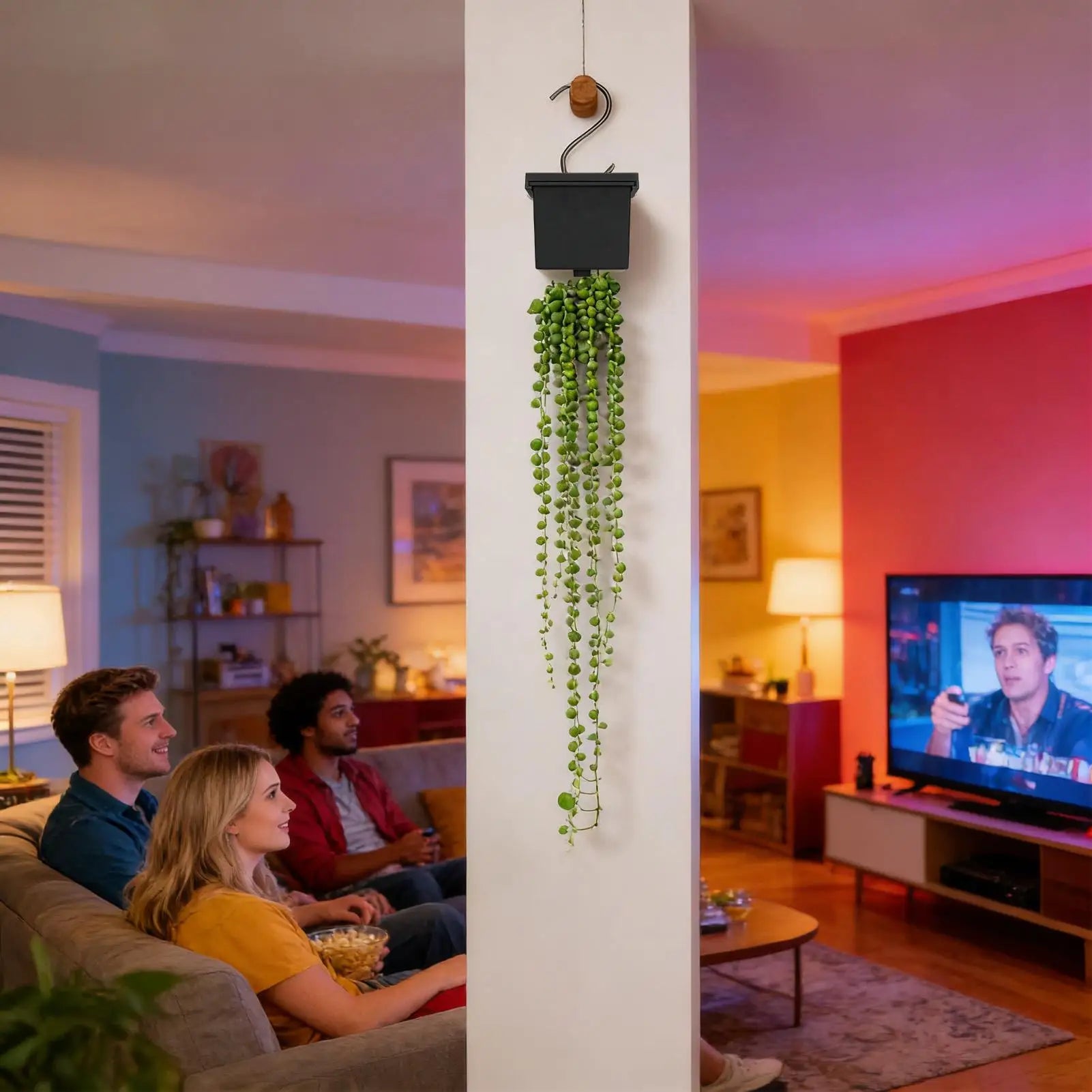 Adjustable Hanging Flower Pot with Lid & Hook | Vertical Planter Hanging Vertical Planter Peaceful Pleasures Health and Wellness