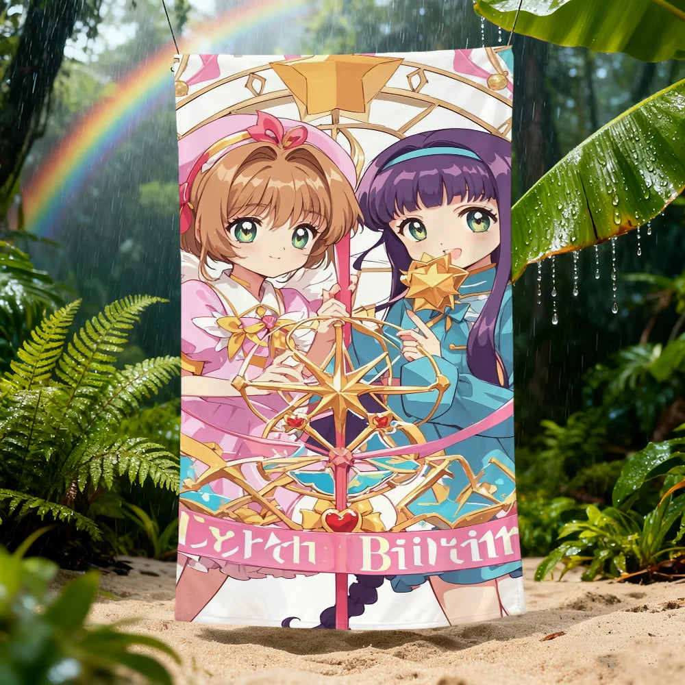 Cardcaptor Sakura Anime Quick-Dry Beach Towel | Soft & Absorbent Anime Beach Towel Peaceful Pleasures Health and Wellness