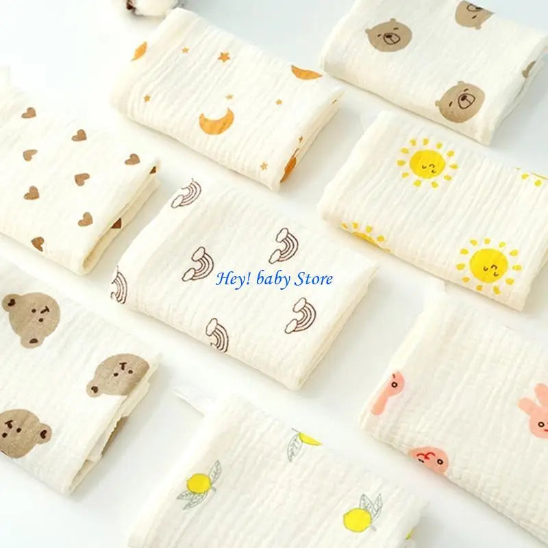4-Layer Baby Square Face Towel | Soft Cotton 27x27cm Infant