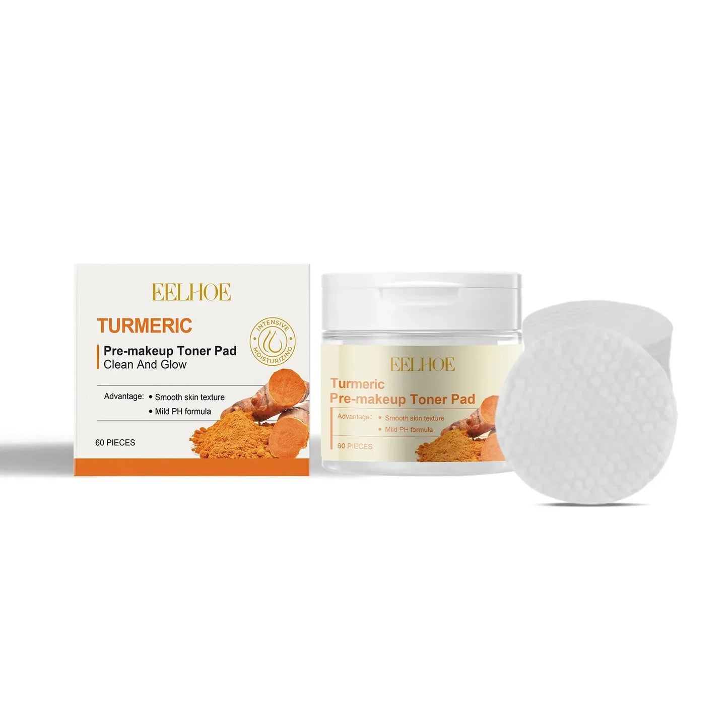 EELHOE Face Cotton Pads – Hyaluronic Acid Moisturizing Skin Care Peaceful Pleasures Health and Wellness Turmeric