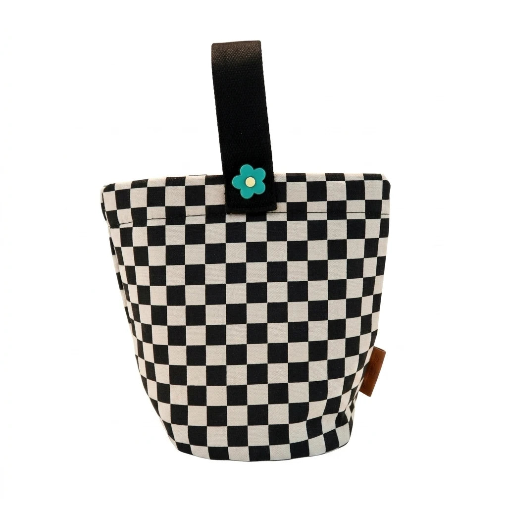Canvas Lunch Bag for Women Large Capacity Thermal Insulated Tote with Double Handles and Reinforced Bottom Ideal for Picnic Peaceful Pleasures Health and Wellness B
