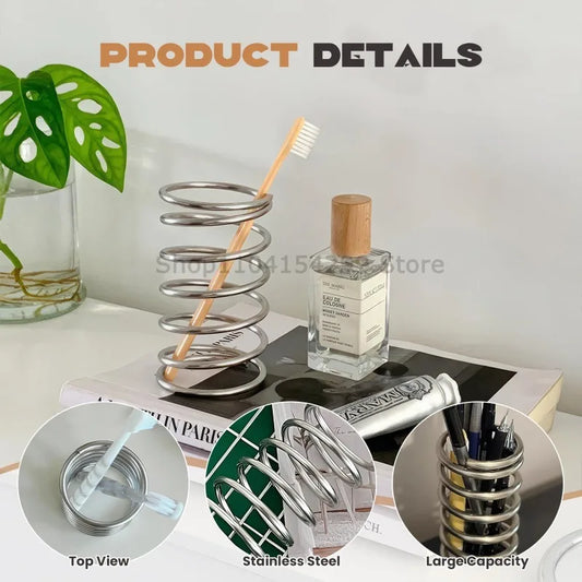 Stainless Steel Toothbrush & Brush Holder Bathroom Organizer Toothbrush Holder Oasis Select