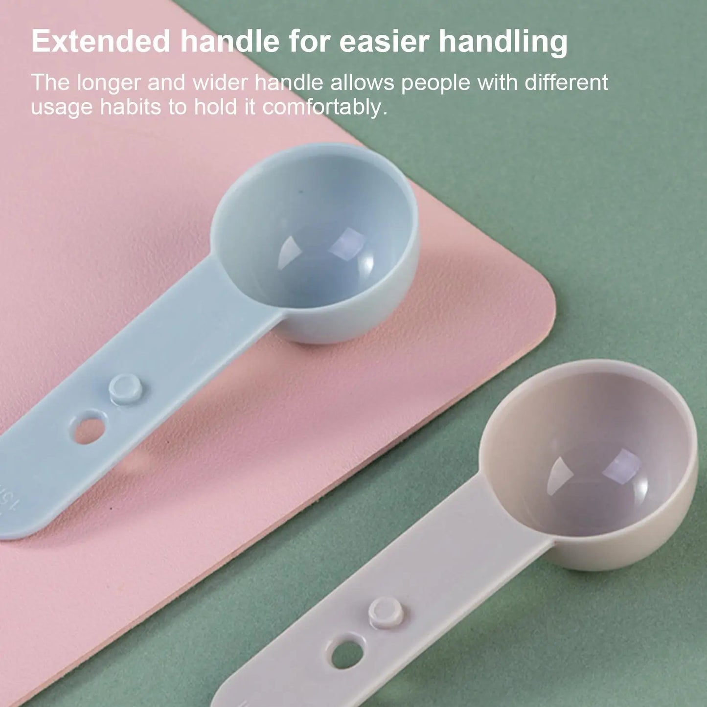 Measuring Spoons 8 Pieces Stackable Cookware Long Handle Chef Measuring Spoons With Scale For Baking Kitchen Home Chef Milk Peaceful Pleasures Health and Wellness