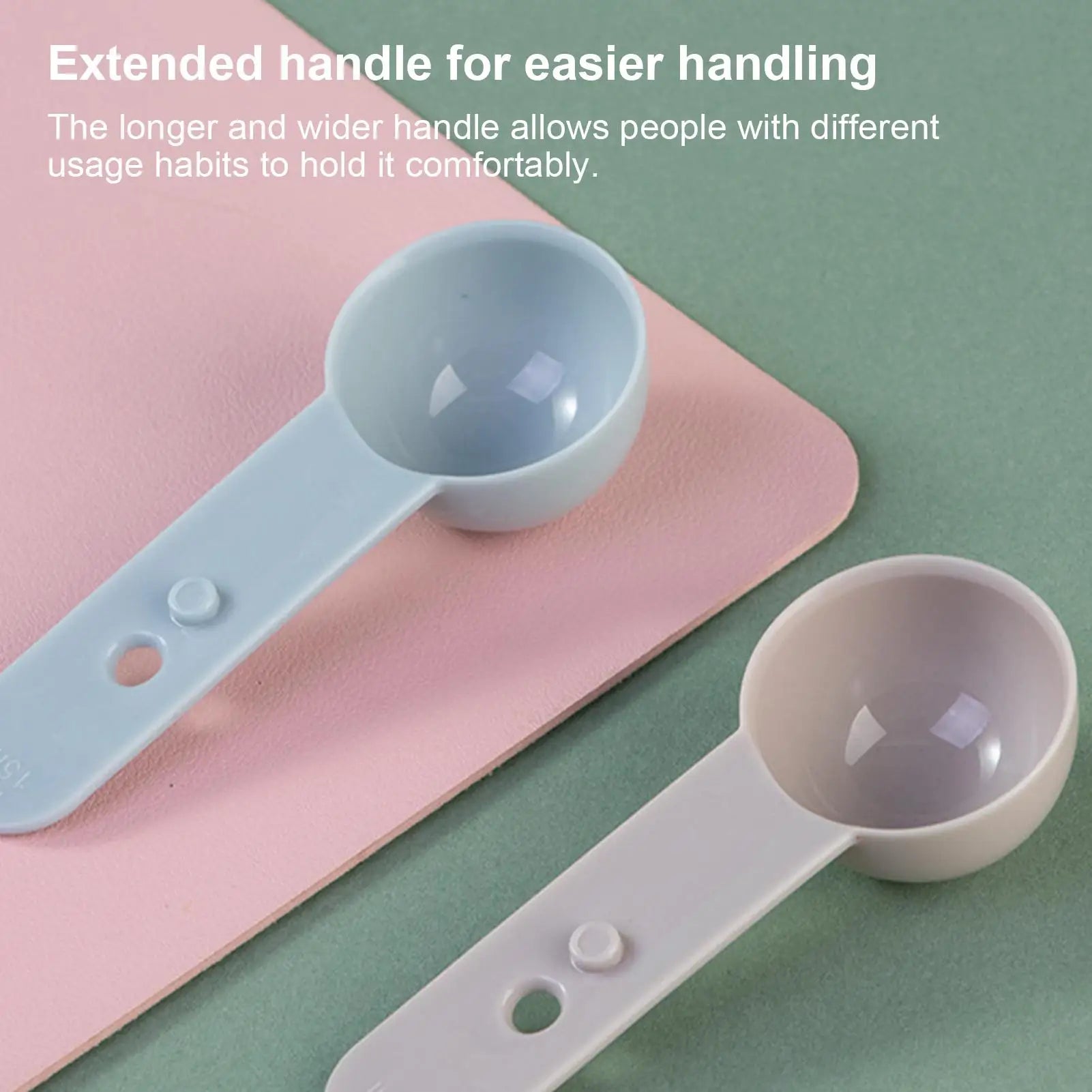 Measuring Spoons 8 Pieces Stackable Cookware Long Handle Chef Measuring Spoons With Scale For Baking Kitchen Home Chef Milk Peaceful Pleasures Health and Wellness