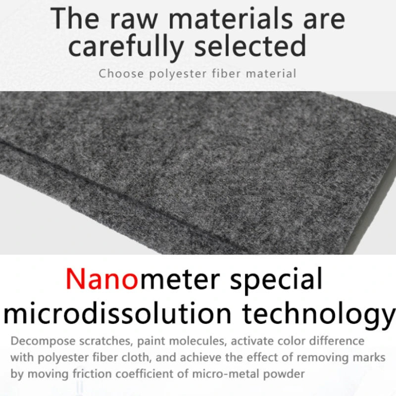 2Pcs Automobile Scratch Repair Cloth Metal Surface Polishing Cloth Nano-glossy Surface Scratch Quick Repair Tool Peaceful Pleasures Health and Wellness