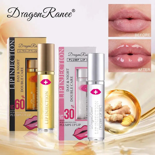 Dragon Ranee Ginger Lip Plumper Oil – Hydrating Roll-On Gloss Lip Plumper Oil Oasis Select