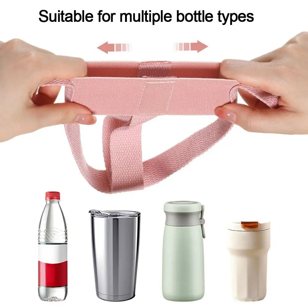 Useful Anti-Hot Cup Sleeve with Adjustable Shoulder Strap Simple Versatile Beverage Bag Reusable Mug Holder beer cover Peaceful Pleasures Health and Wellness