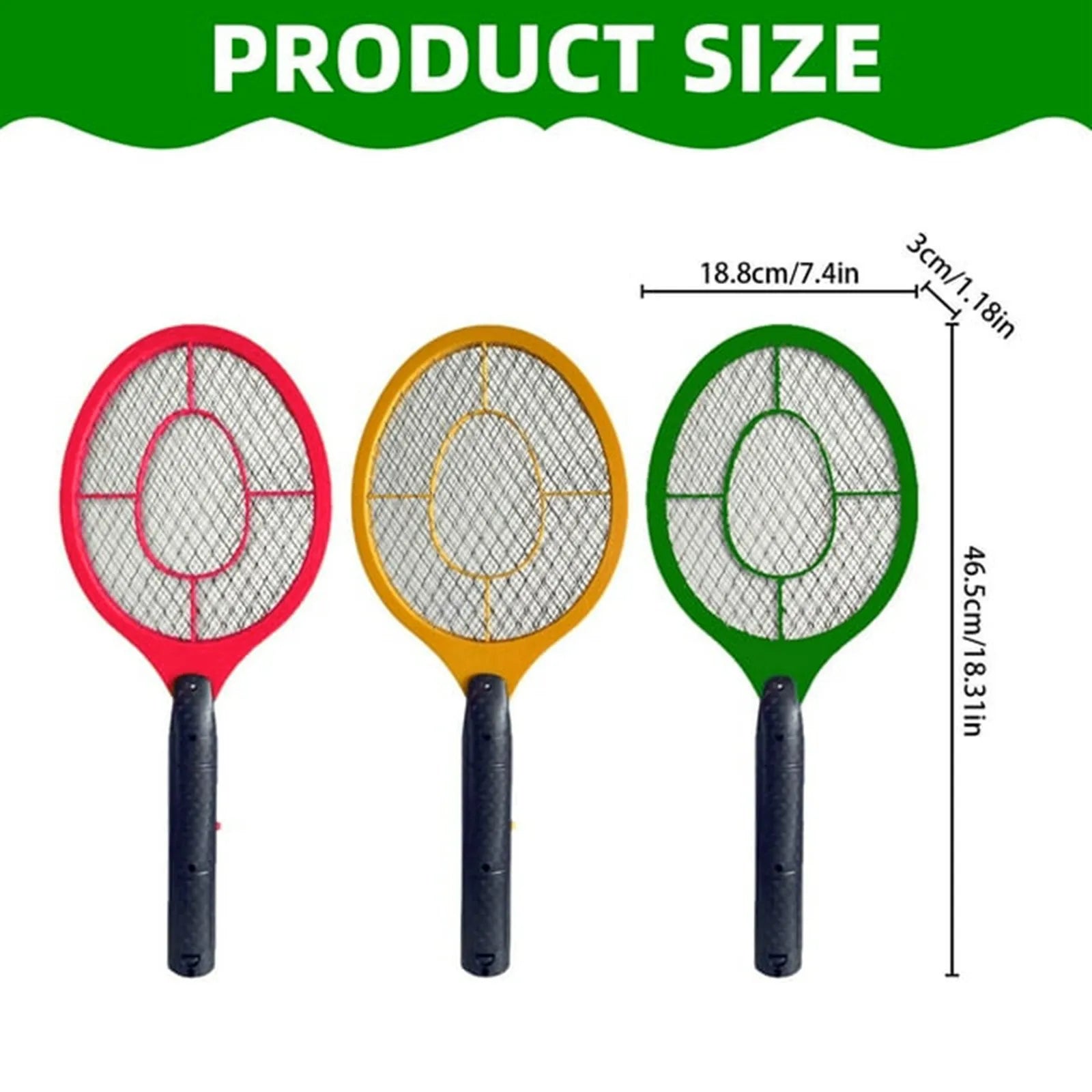 2in1 Insect Racket Electric Mosquito Killer Outdoor/Indoor Electric Household Insects Killer Tool (Not Included Batteries） Peaceful Pleasures Health and Wellness