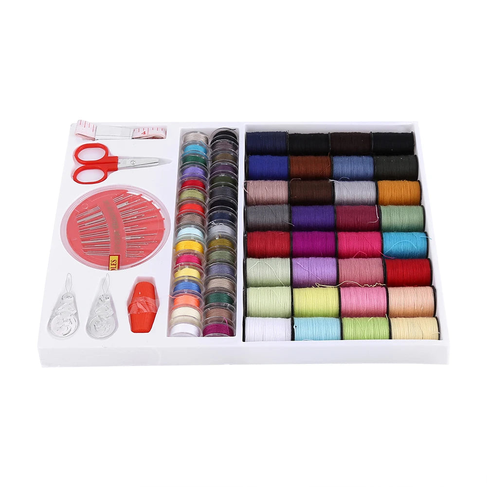 Sewing Kit Sewing Set 64 Sewing Thread Spools with Storage Case Light Weight Dress Making for Crafts Clothes Sewing Decoration Peaceful Pleasures Health and Wellness