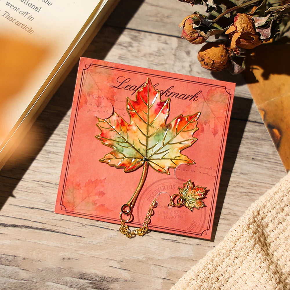 Leaf Bookmark Retro Exquisite High-end Feeling Ginkgo Metal Vein Book