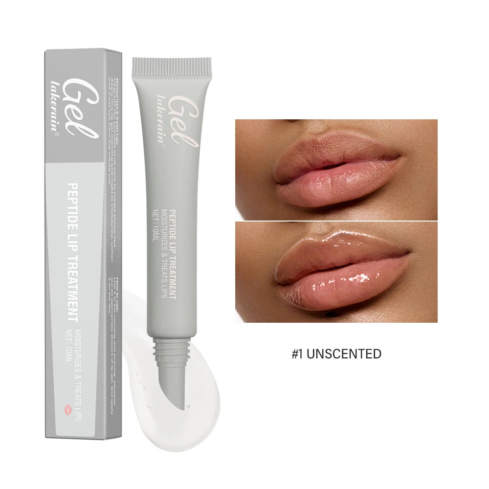 Lakerain Lip Care Gel Moisturizes Peptide Moisturizes And Lightened Remove Dead Skin Lip Lines Anti-chapping Caramel Lip Balm Peaceful Pleasures Health and Wellness 01 Unscented