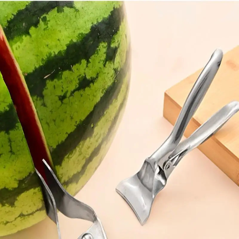 Stainless Steel Watermelon Splitter | Anti-Slip Fruit Cutter Tool