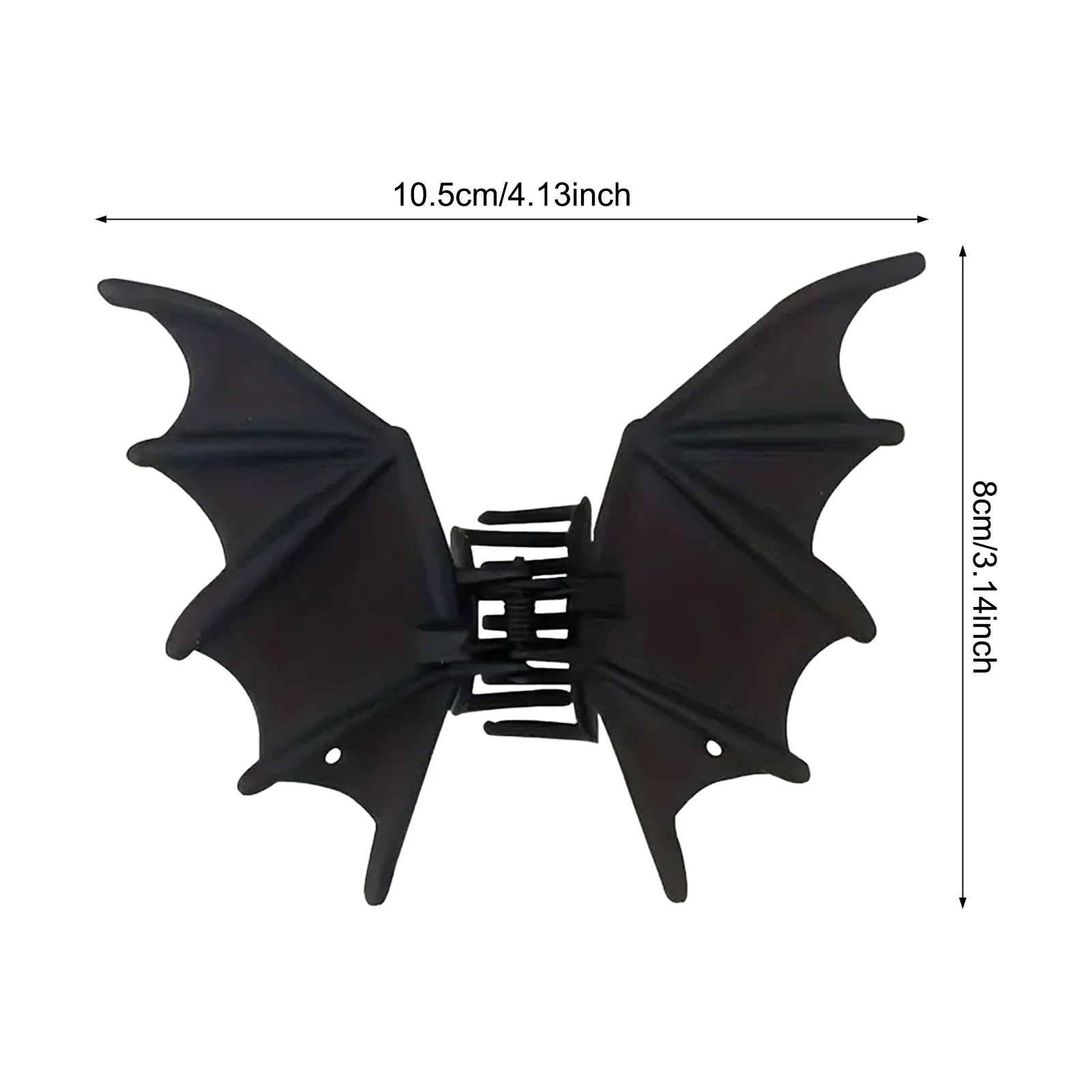 Punk Black Bat Shaped Hair Claw Clip Novelty Animal Hair Shark Clip for Halloween Party Cosplay Headwear Hair Styling Tool Peaceful Pleasures Health and Wellness black