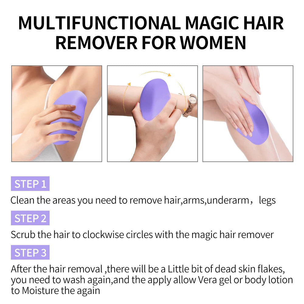 Painless Physical Nano Epilator Safe Easy to Clean Reusable Hair Removal Stone Male Female Body Beauty Care Hair Removal Tool Peaceful Pleasures Health and Wellness