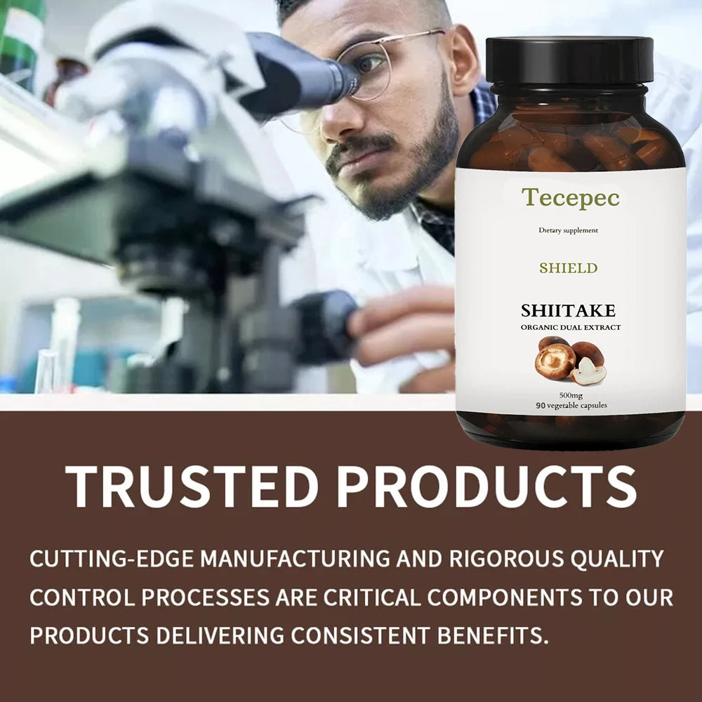 Shiitake Mushroom Extract Capsules - Immune Support Supplement, Heart Health, Memory, Focus, and Overall Well-Being Peaceful Pleasures Health and Wellness