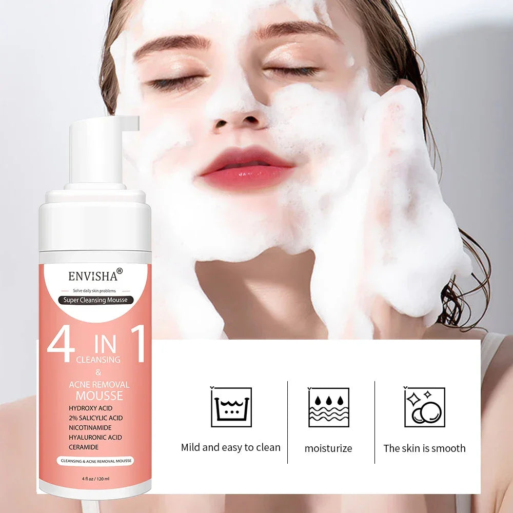ENVISHA Exfoliating Mousse Peeling Gel – Deep Cleanse & Pore Refining 120ml Face Cleanser Peaceful Pleasures Health and Wellness