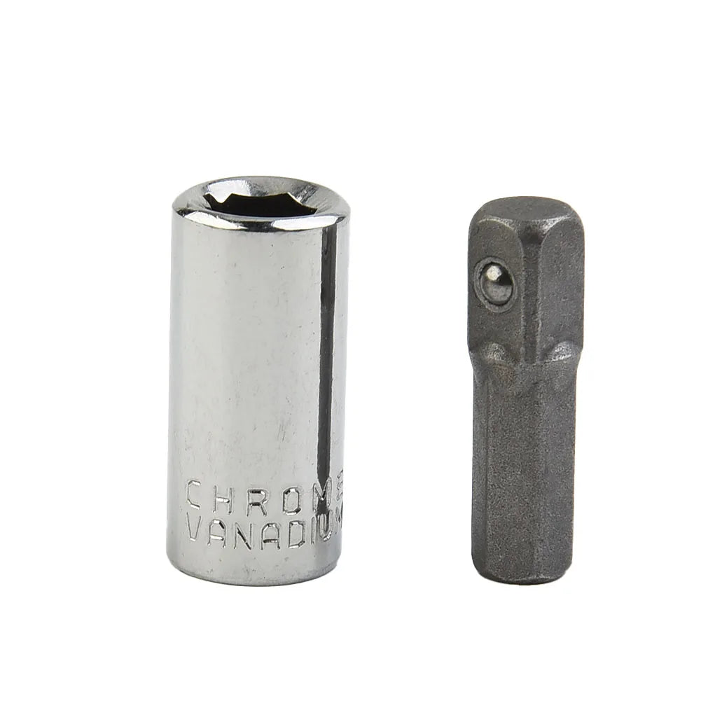1 4 Square Drive Hex Shank Socket+1 Drill Socket Adapter Driver Tool