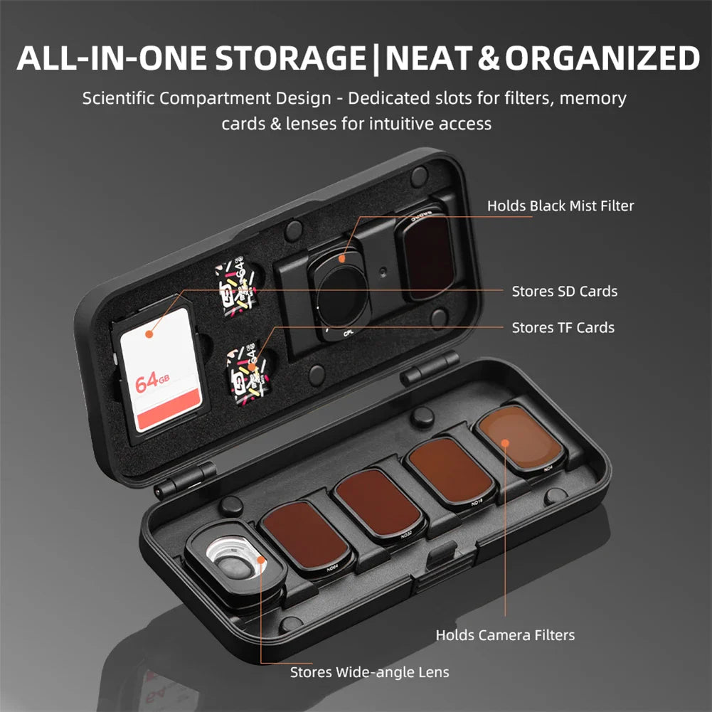 VODOOL Filter Case for DJI Osmo Pocket 3 – Shockproof Box