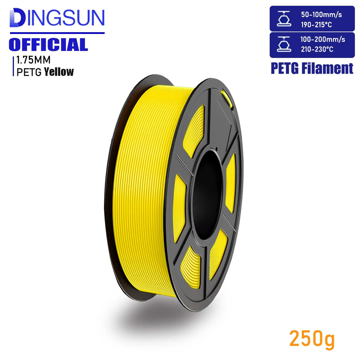 DINGSUN 3D PETG Filament 1.75mm ±0.02mm | FDM Printer Spool
