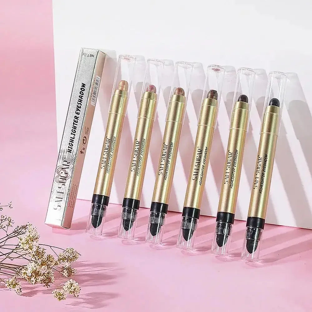 SAM SUGAR 2-in-1 Metallic Eyeshadow Highlighter Dual Tip Pen