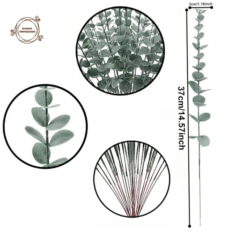 Artificial Eucalyptus Branches 5/10/20pcs – Wedding & Home Décor