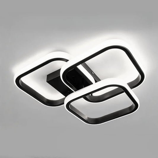 RUNTOIN Modern LED Ceiling Light 3-Color Surface Mount LED Ceiling Light Peaceful Pleasures Health and Wellness