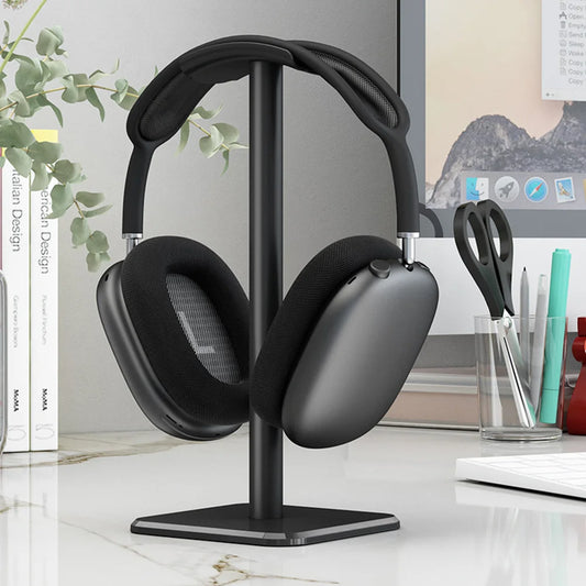 Aluminium Alloy Headphone Stand Rack Space Saving Desktop Organizer Display Earphone Mount Hanger Headset Support Stand Peaceful Pleasures Health and Wellness