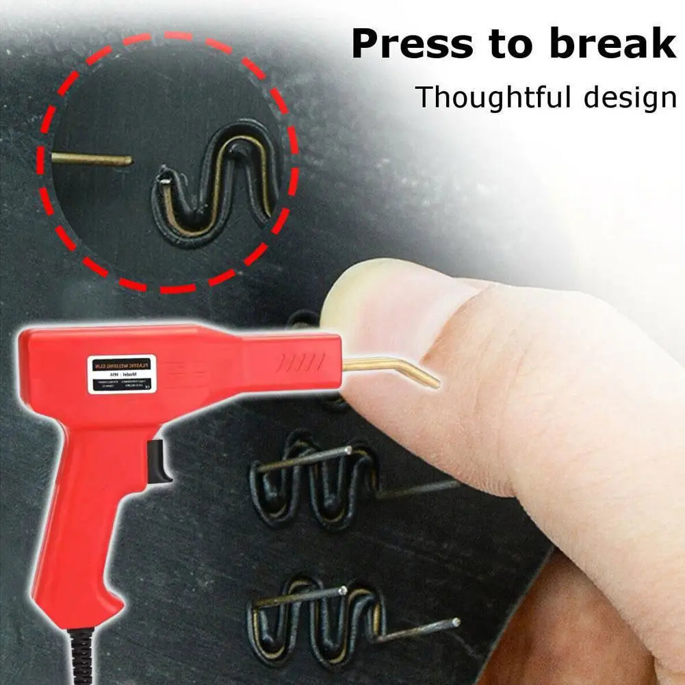 Plastic Welder Hot Nail Gun Welding Machine with 200 pcs Nails For Car Bumper Plastic Repair Soldering Gun Repair Tools EU Plug Peaceful Pleasures Health and Wellness