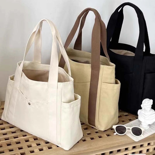 Large-Capacity Travel Tote Bag All-Match Tear-Resistant Handle Tote Bag Ideal Gift for Yourself Female Friends Peaceful Pleasures Health and Wellness