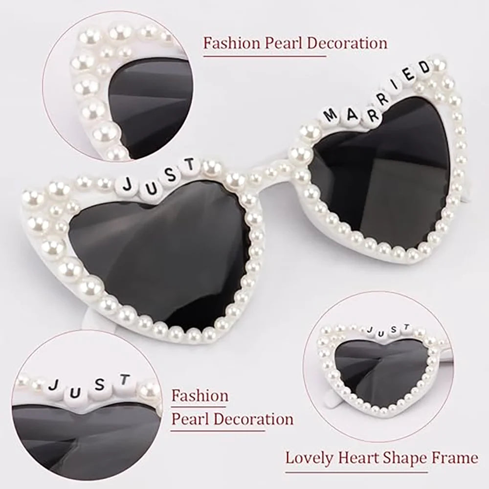 Just Married Bride & Groom Glasses | Wedding Party Accessories Wedding Party Glasses Peaceful Pleasures Health and Wellness