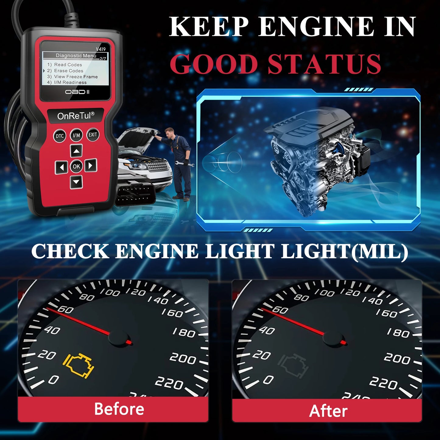 OBD2 Diagnostic Scan Tool – Check Engine Code Reader Peaceful Pleasures Health and Wellness