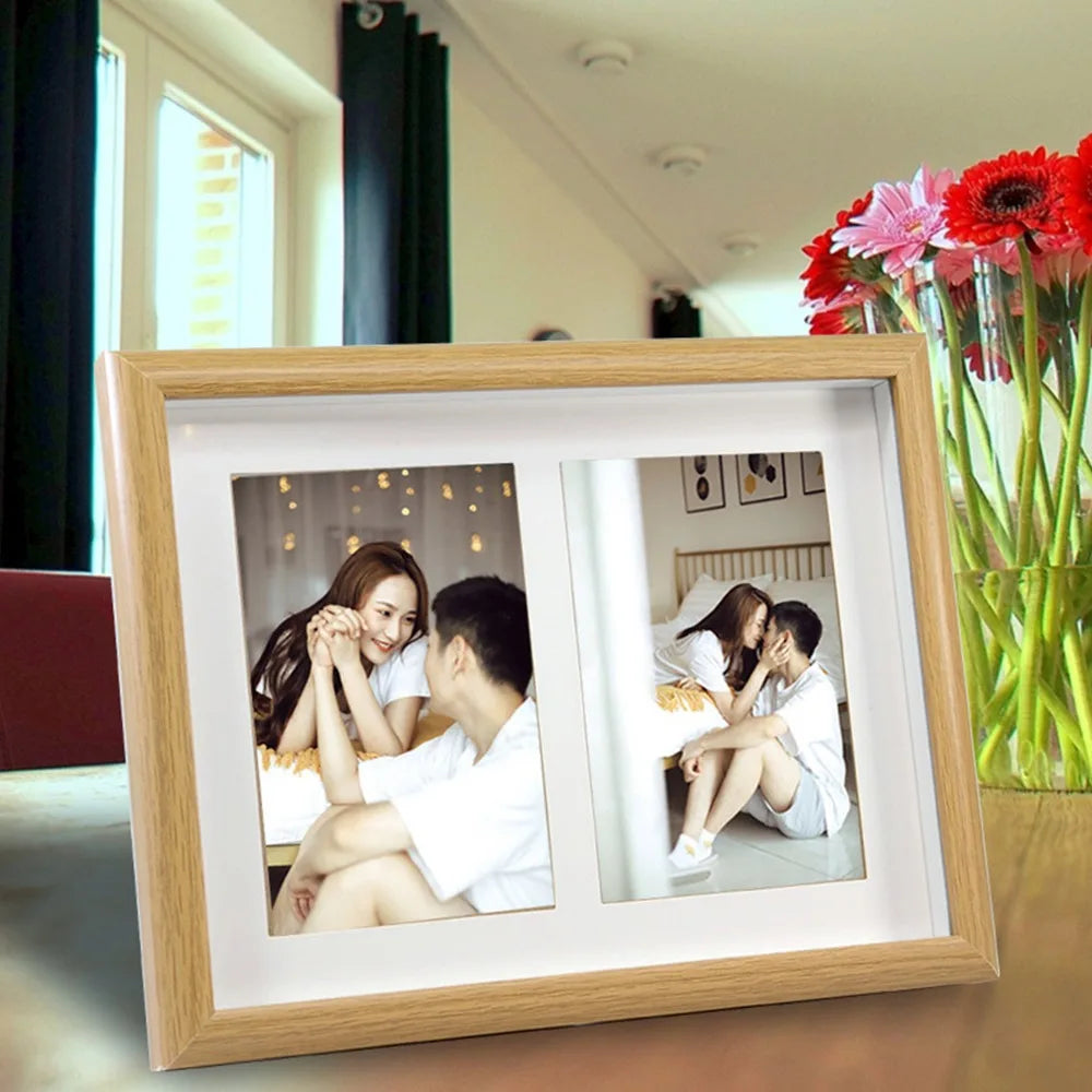 Modern 6-Inch Wooden Collage Photo Frame | Desktop Stand