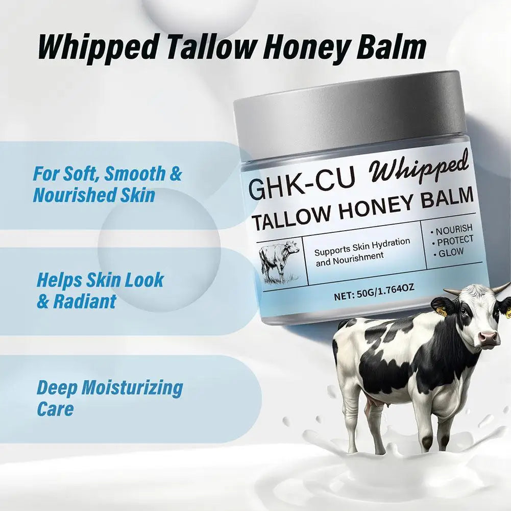 GHK-Cu Copper Peptide Beef Tallow Face Cream – Manuka Honey