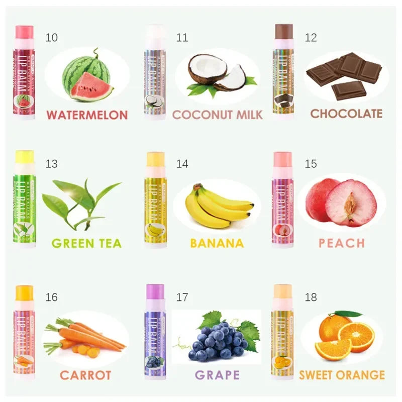 DNM 18-Color Moisturizing Lip Balm | Aloe & Vitamin E Lip Care