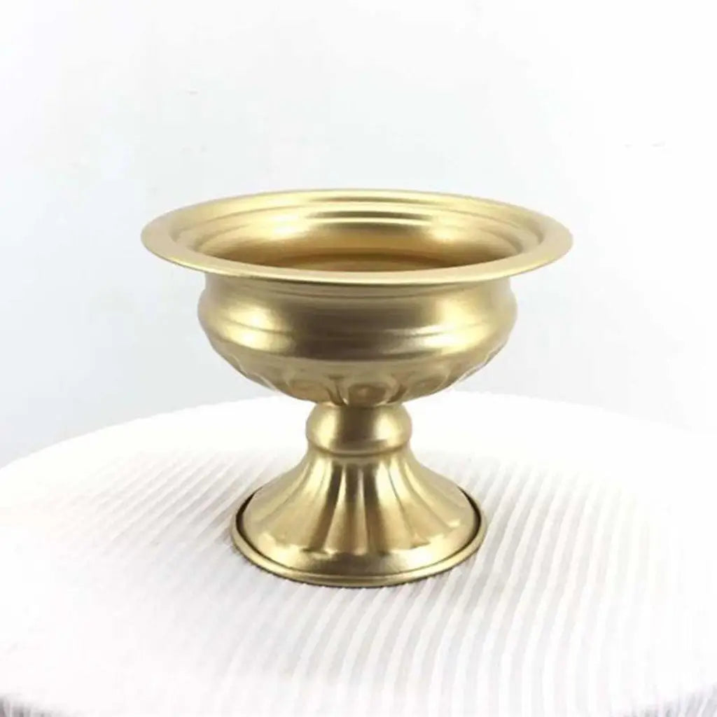 Antique Iron Flower Vase | Metal Centerpiece for Home & Events