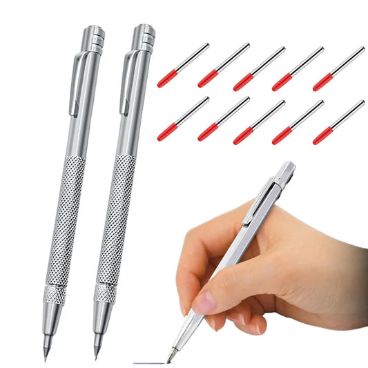 Metal Marking Pen Set 2 Pcs + 10 Tips | Tile & Construction Marking Pen Set Peaceful Pleasures Health and Wellness