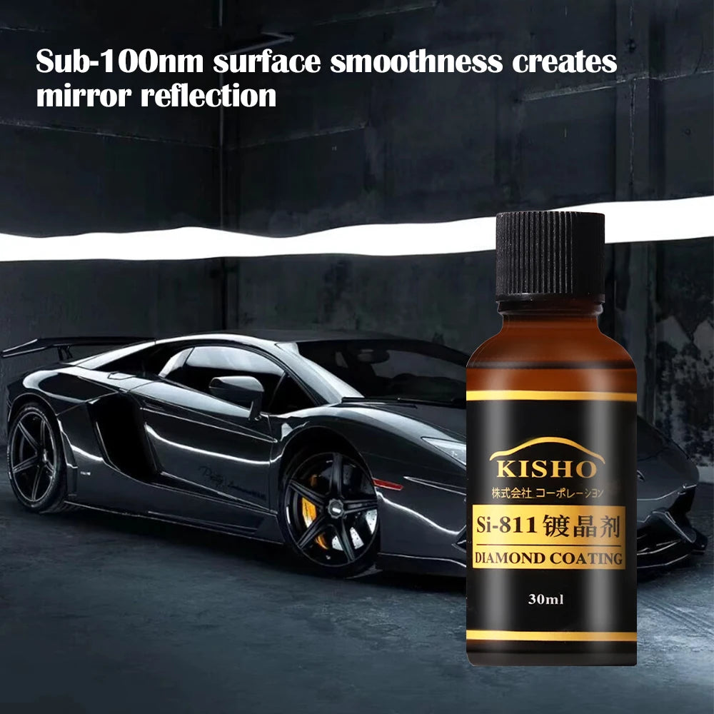 SI-811 KISHO Car Liquid Ceramic Coat Hydrophobic Glass Coating Paint Care Anti-scratch Glasscoat Car Polish Peaceful Pleasures Health and Wellness