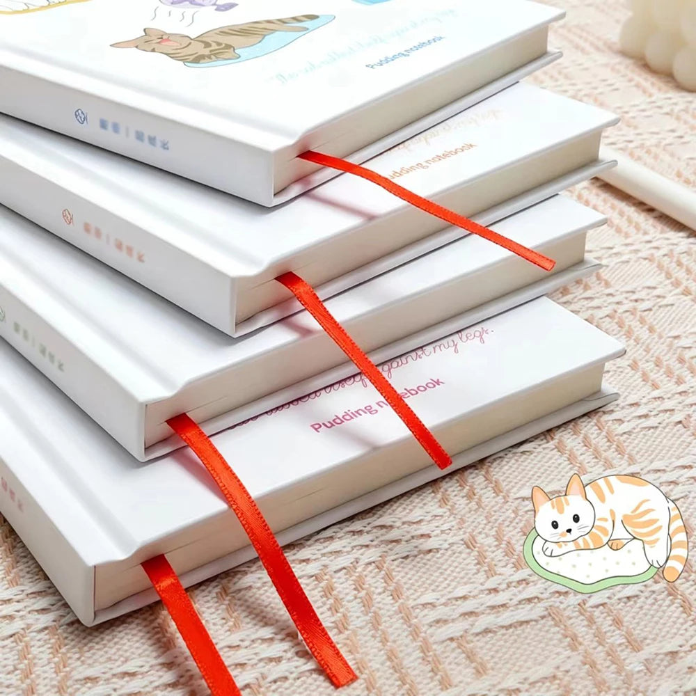Cute Cat A5 Hard Cover Notebook Cartoon Simplified Student Classroom
