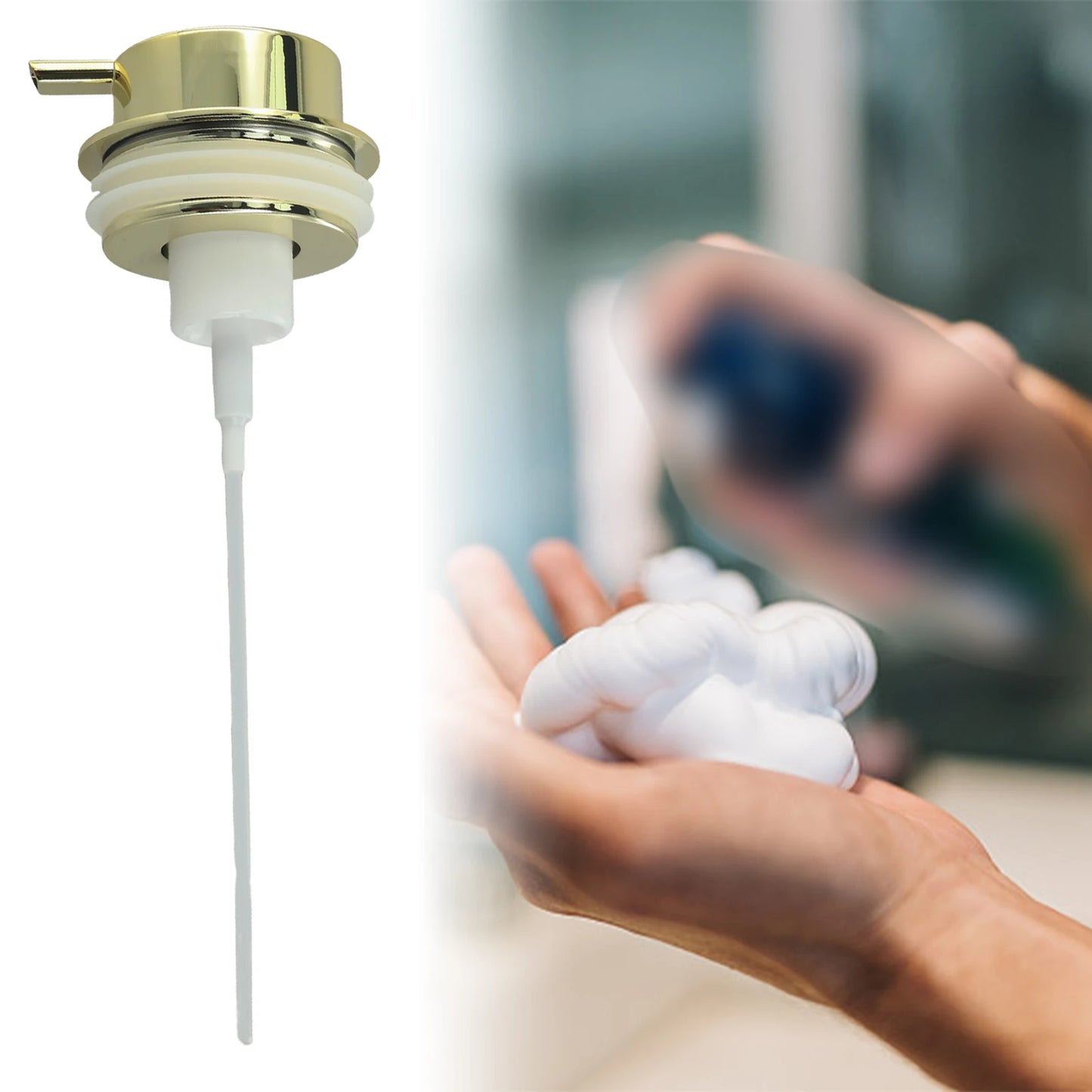 ABS Foam Pump Head Hotel Hand Soap Bottle Press Dispenser Shower