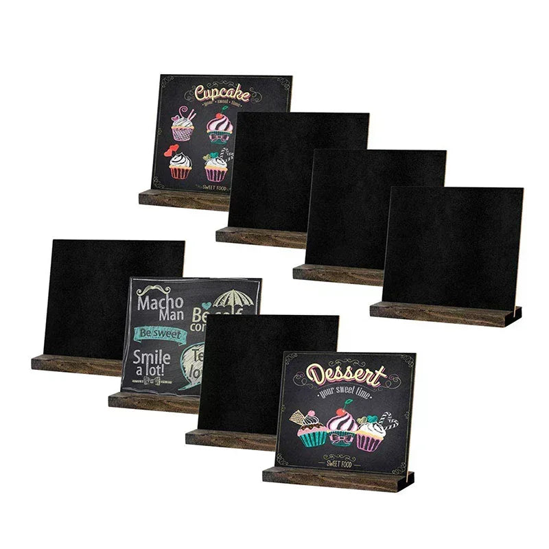Vintage Wooden Desktop Chalkboard Sign & Message Board