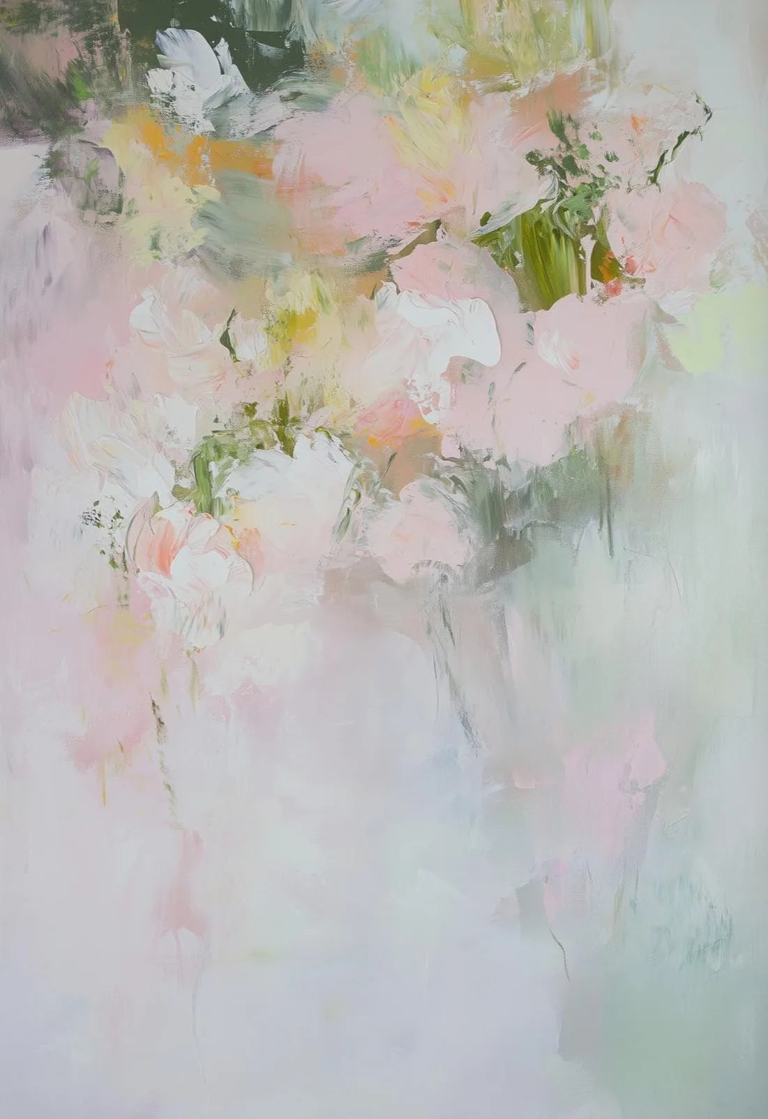 Minimalist Abstract Flower Canvas Wall Art | Unframed Print